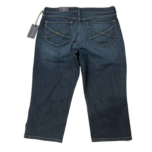 NWT NYDJ Women's Plus Size Crop Jeans Dark Wash Size 14W - Picture 2 of 7